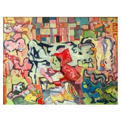 Grande peinture de Francisco Bores - « La Ferme »