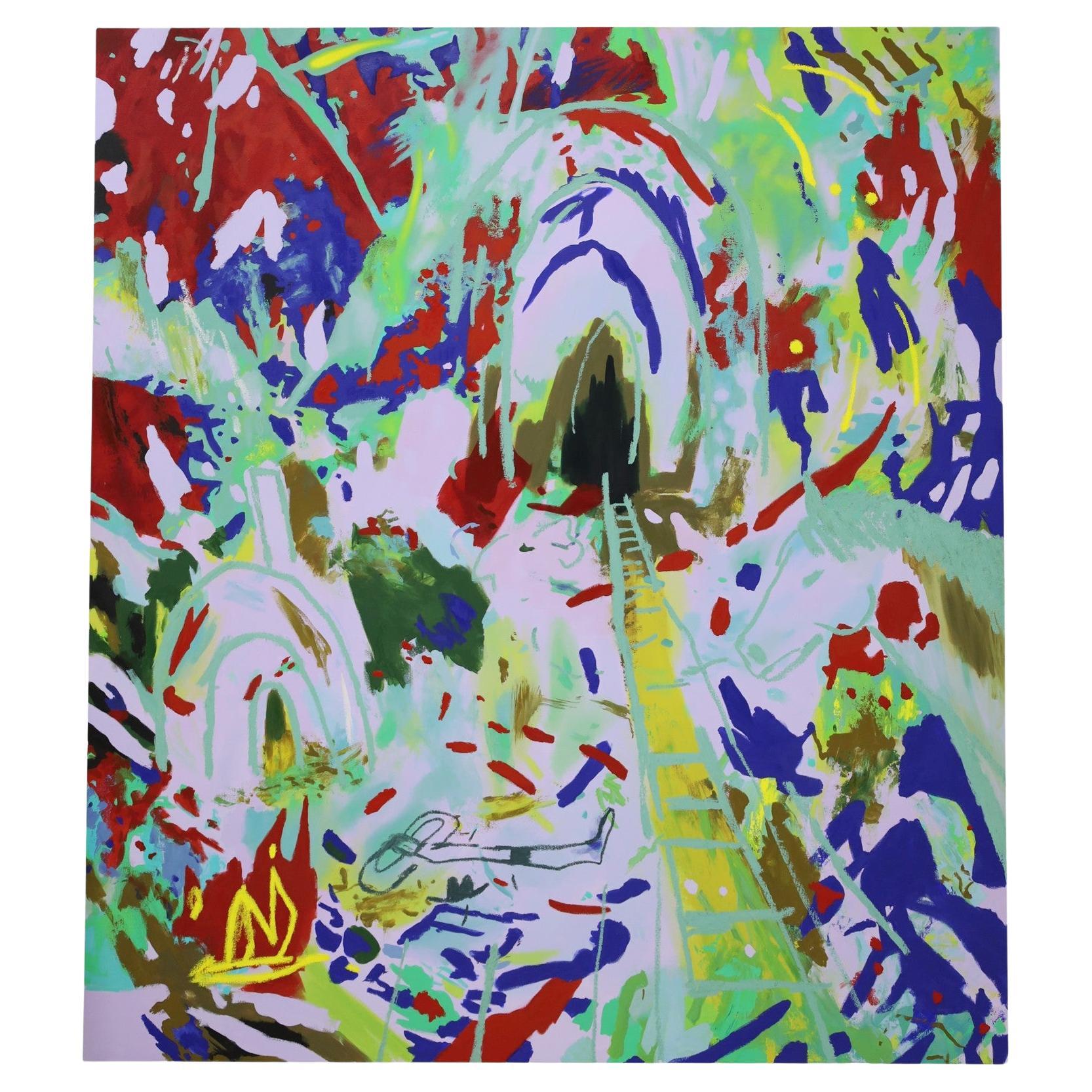 Large Painting by Joshua Nathanson (b.1976), "The Cowboy" dtd 2018 For Sale