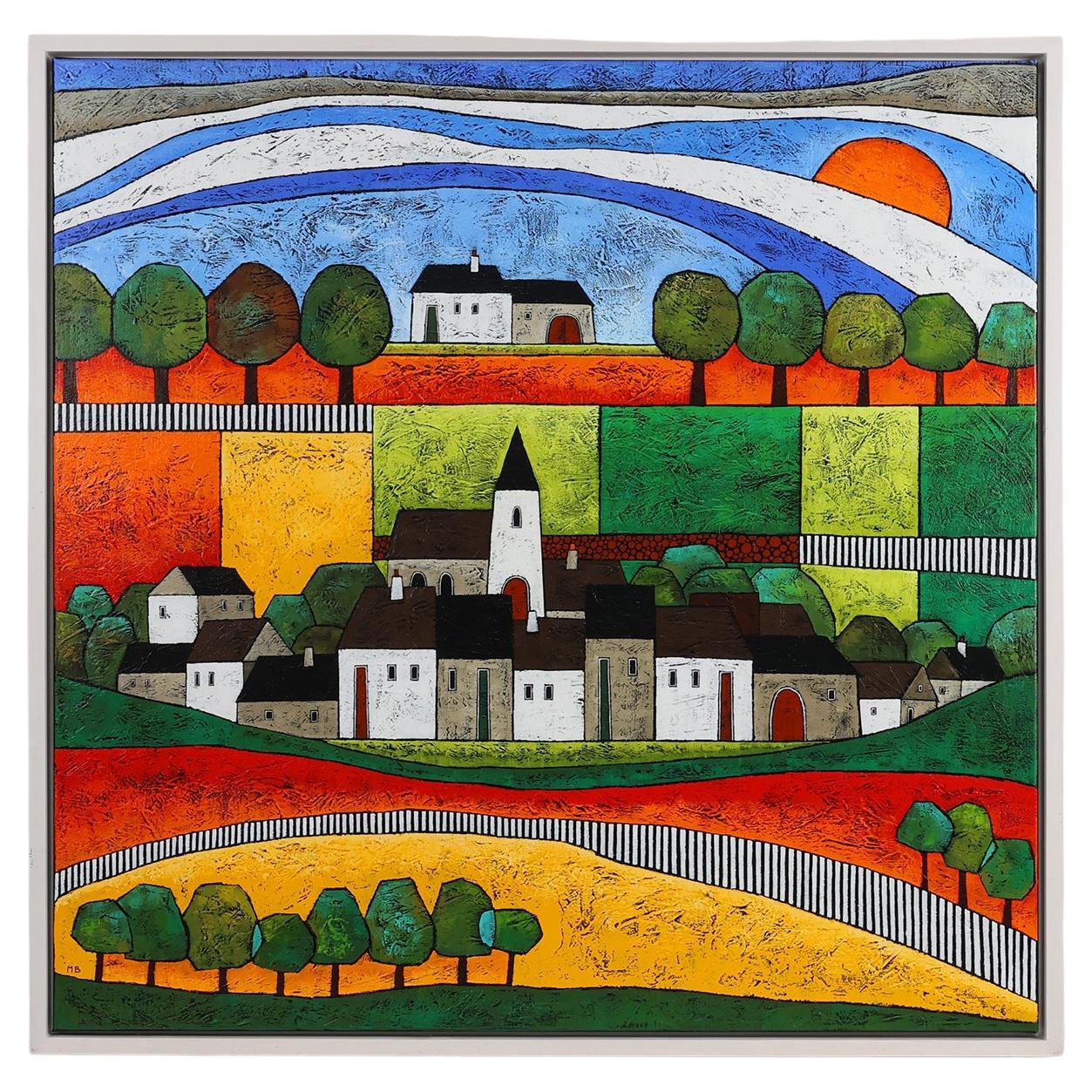 Large Painting by Marja Boekhout, Belgium, 2004