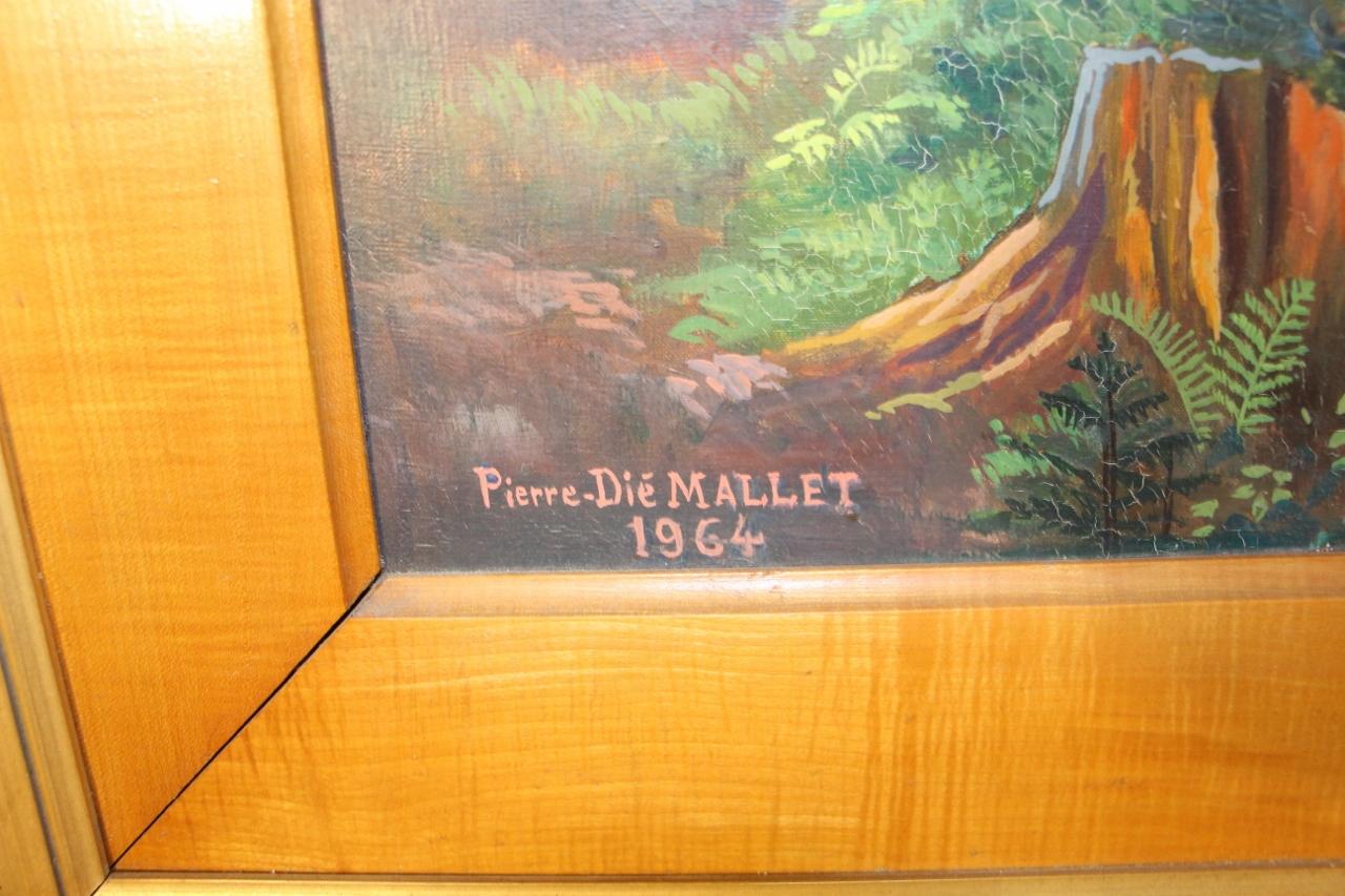 French Large Painting By Pierre Dié Mallet 