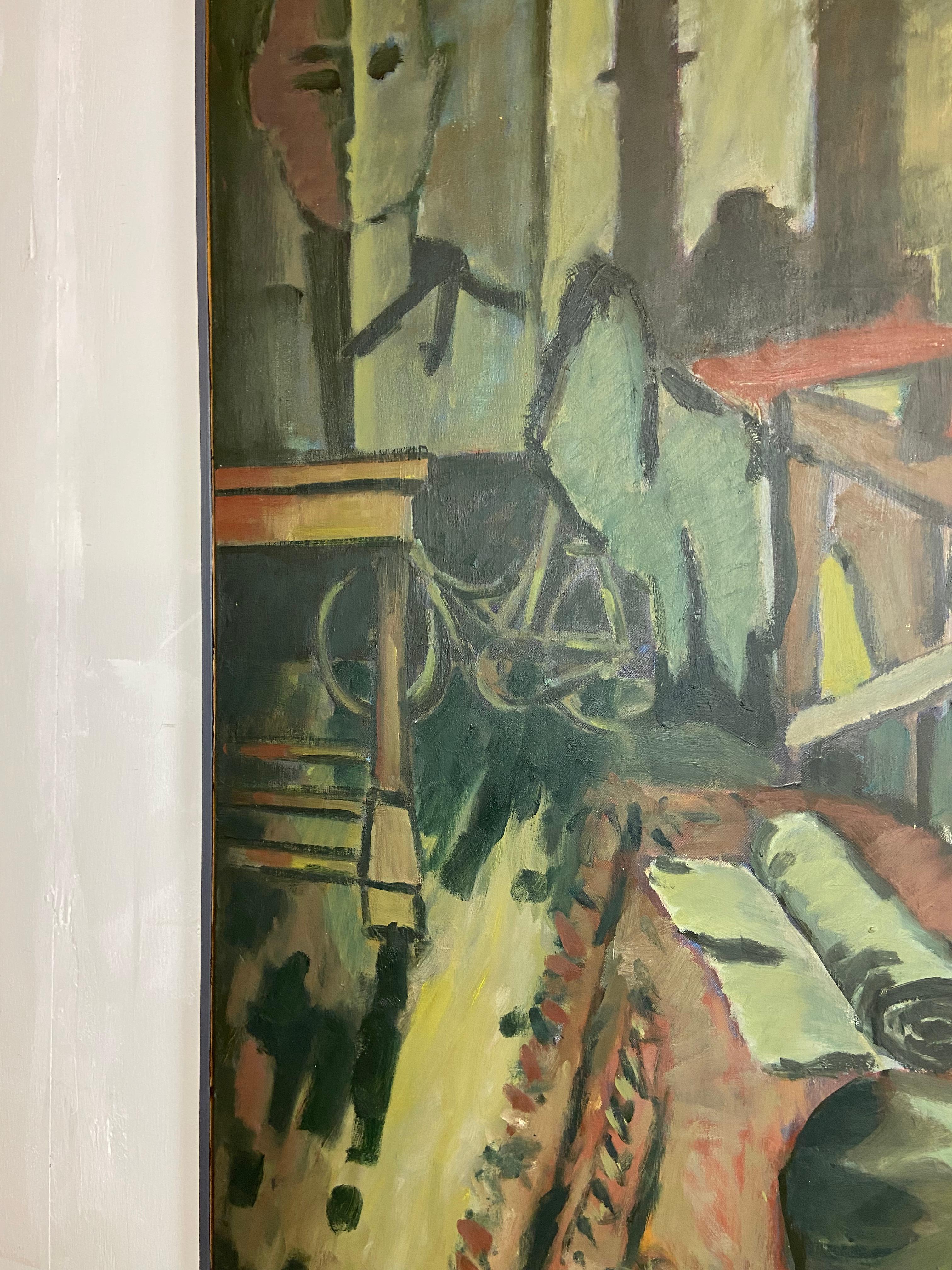 Large Painting of a Painting Studio For Sale 3