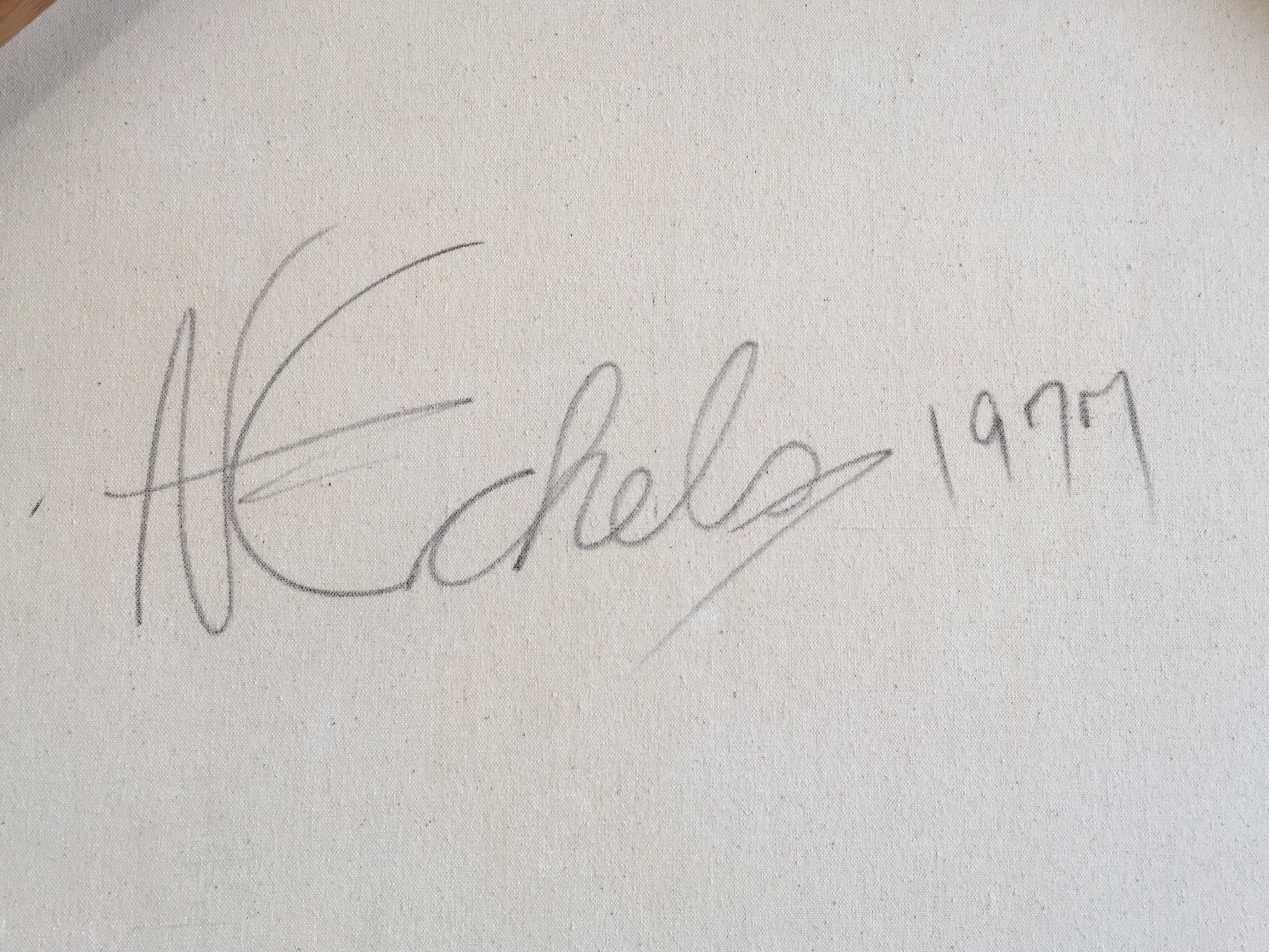 Large Painting signed N.Echels, 1977 6