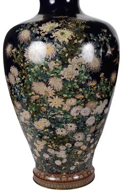 Large Pair 19th Century Cloisonné Vases, Att. Hayashi Kodenji