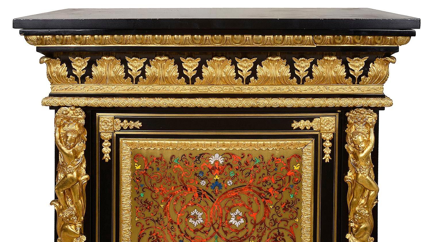 Francese Grande coppia di Cabunet Boulle francesi del XIX secolo in vendita