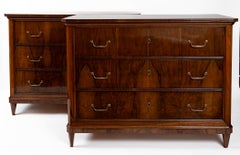 Large Pair 19th Century Italian Walnut Chest Of Drawers
