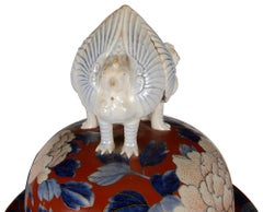 Großes Paar japanischer Fukagawa-Vasen mit Deckel aus dem 19. Jahrhundert