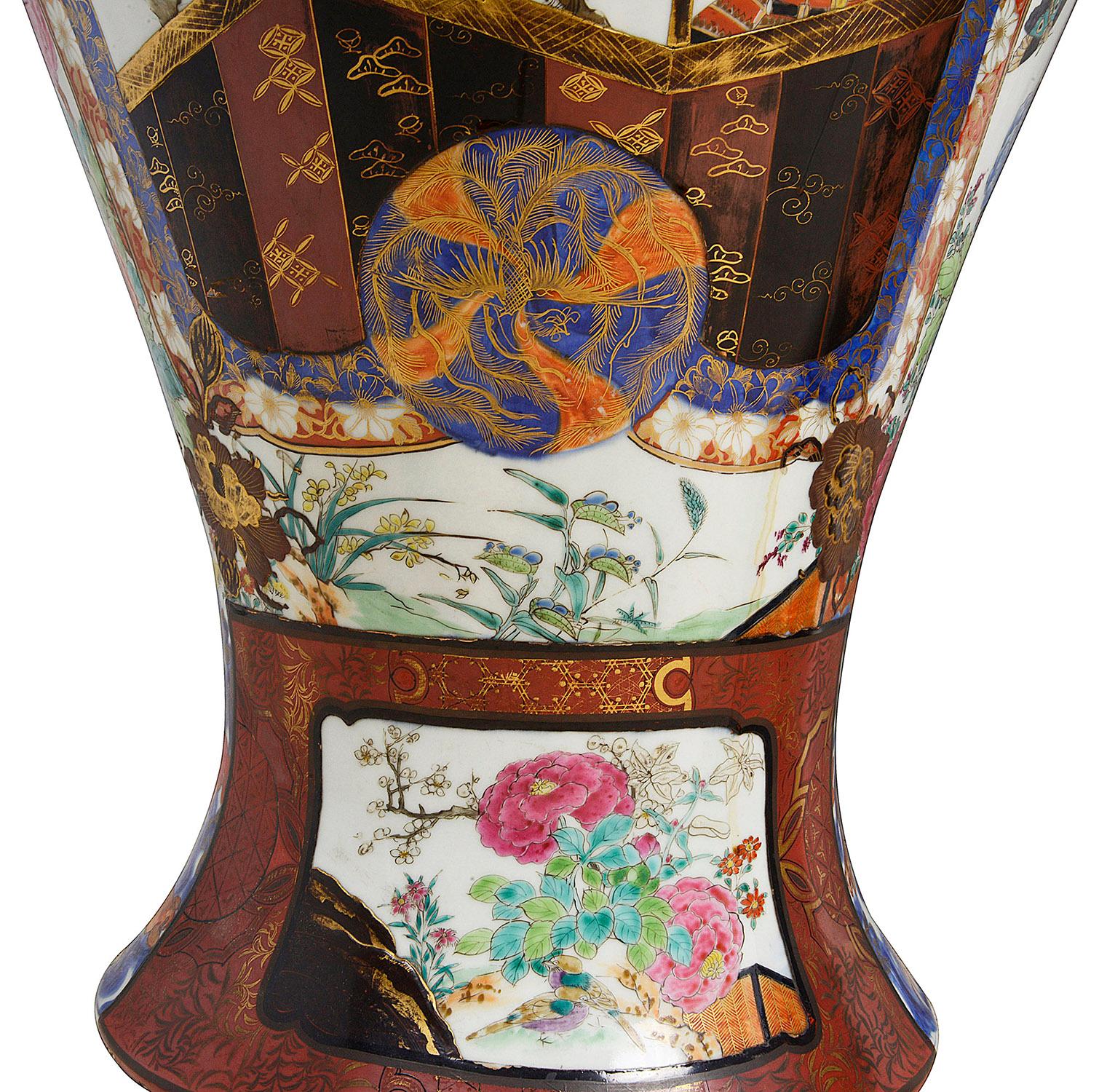 Large Pair 19th Century Japanese Imari Vases For Sale 6
