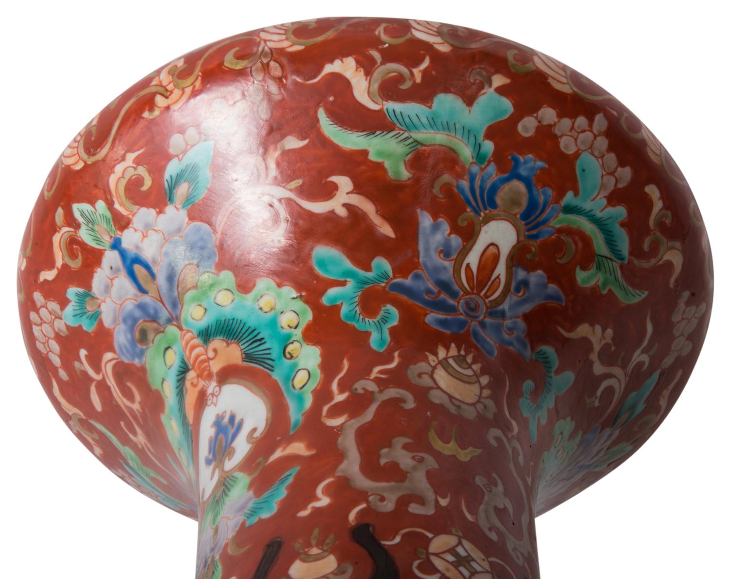 Large Pair of 19th Century Kutani Japanese Vases 5
