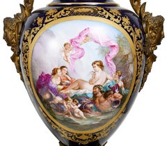 Large Pair 19th Century Sevres Style Vases