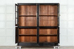 Large 19thC English Grain Ebonised Pine Bookcase