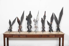 Large Pair 19thC French Copper Clock Tower Hands