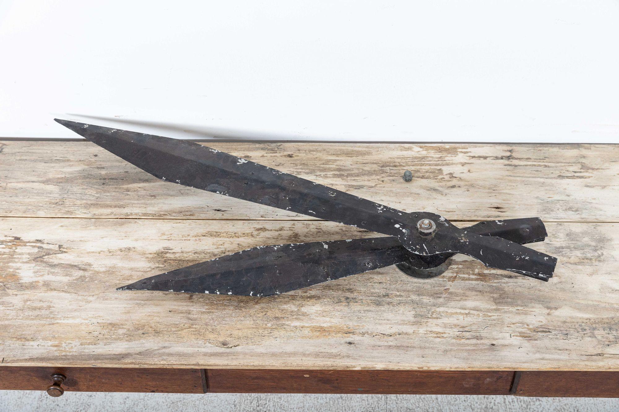 Large Pair 19th C French Zinc Clock Tower Hands For Sale 10