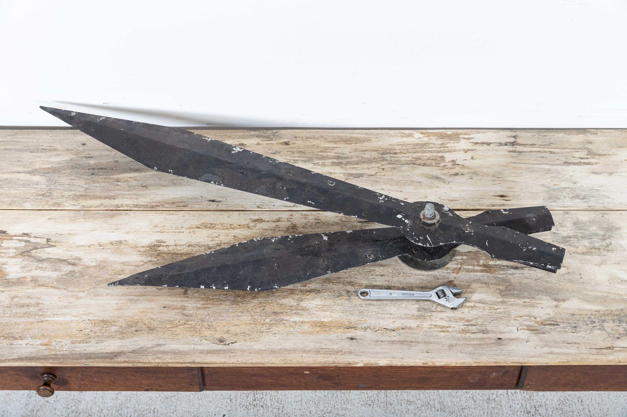 Large Pair 19th C French Zinc Clock Tower Hands For Sale 11