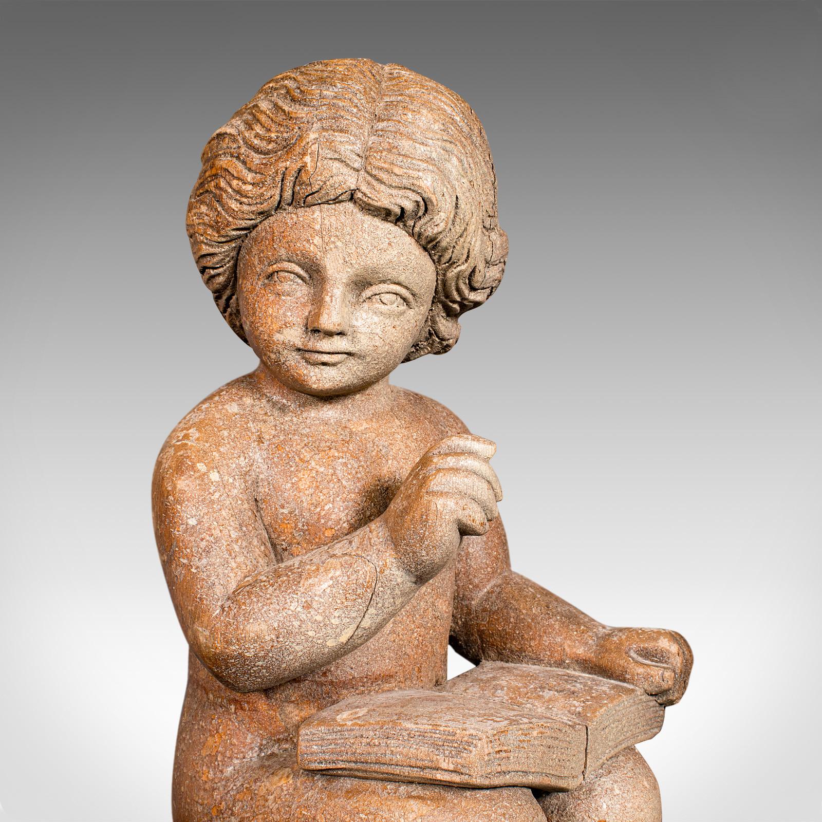 Large Pair, Antique Putti Bookends, Italian Cherub Figures, Book Rest, Victorian For Sale 2