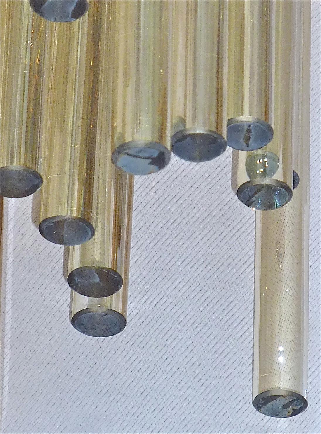 Large Pair Bakalowits Miracle Sputnik Style Sconces Gilt Murano Glass Venini Era For Sale 3