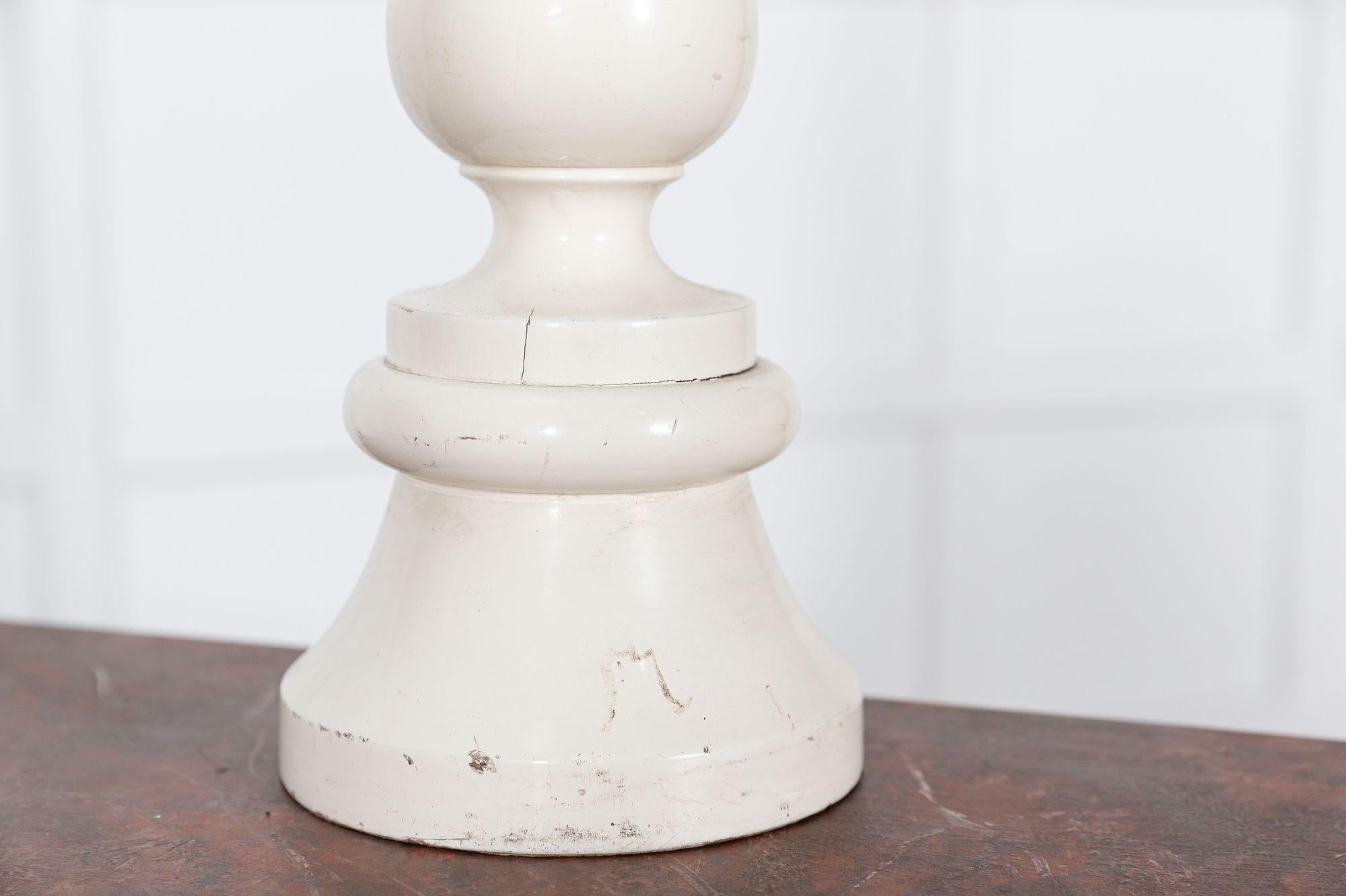 Large Pair Dorchester Hotel Bobbin Table Lamps 3