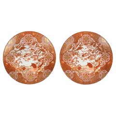 Antique Large Pair Japanese Imari chargers, 19th Century. 68cm (26.5") diameter