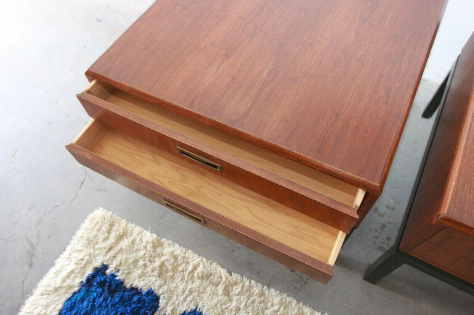 Mid-20th Century Large Pair Mid Century Modern Harvey Probber Founders Walnut End/ Side Tables