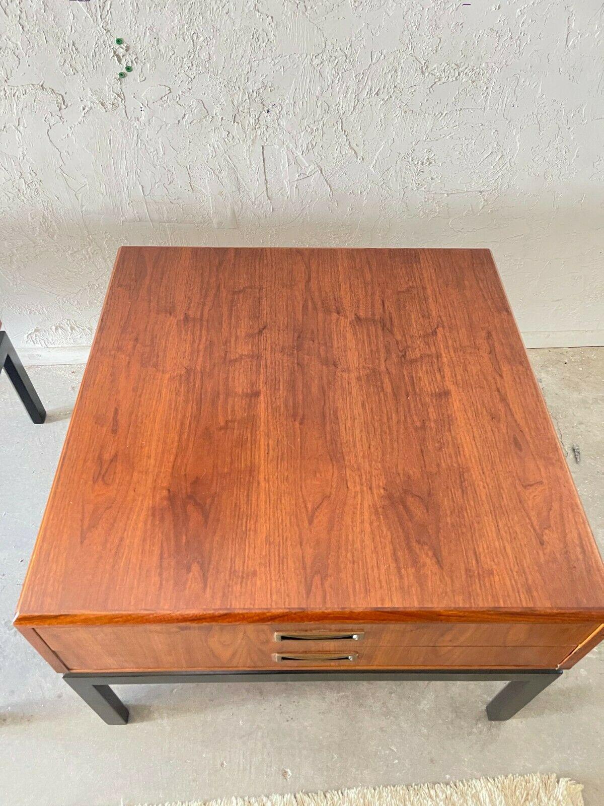 Large Pair Mid Century Modern Harvey Probber Founders Walnut End/ Side Tables 3