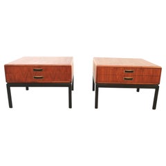 Large Pair Mid Century Modern Harvey Probber Founders Walnut End/ Side Tables