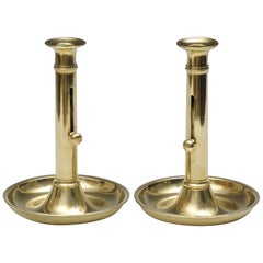 Large Pair of 18th Century Side Ejector Chambersticks