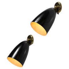 Vintage Large Pair of 1950's French Sconces in the Style of Pierre Guariche's Work