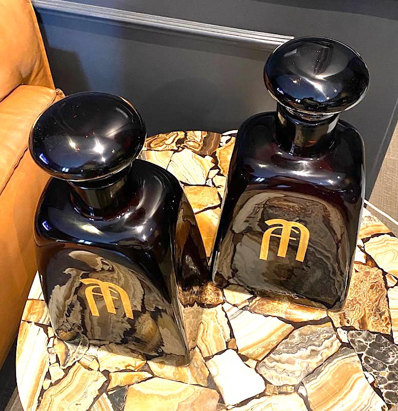 Large Pair of 1950s Paolo Venini Murano Glass Bottles 4