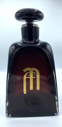 Large Pair of 1950s Paolo Venini Murano Glass Bottles