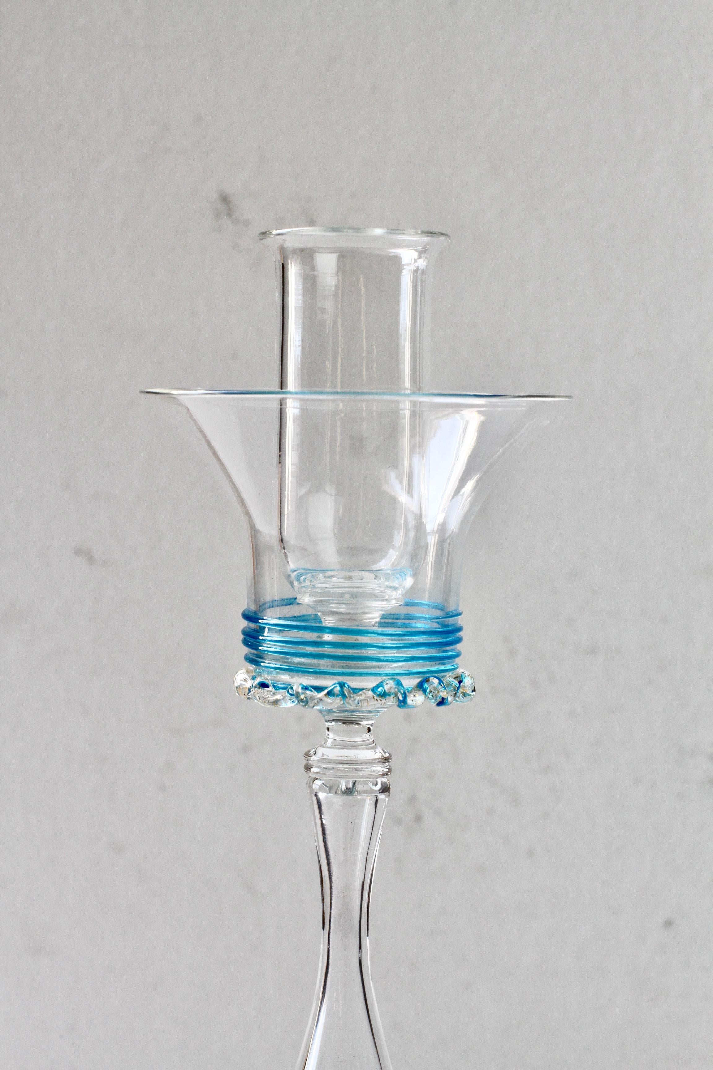 Großes Paar italienisch-venezianischer Murano-Glas-Kerzenhalter aus den 1950er Jahren von Pauly & Co. im Angebot 5