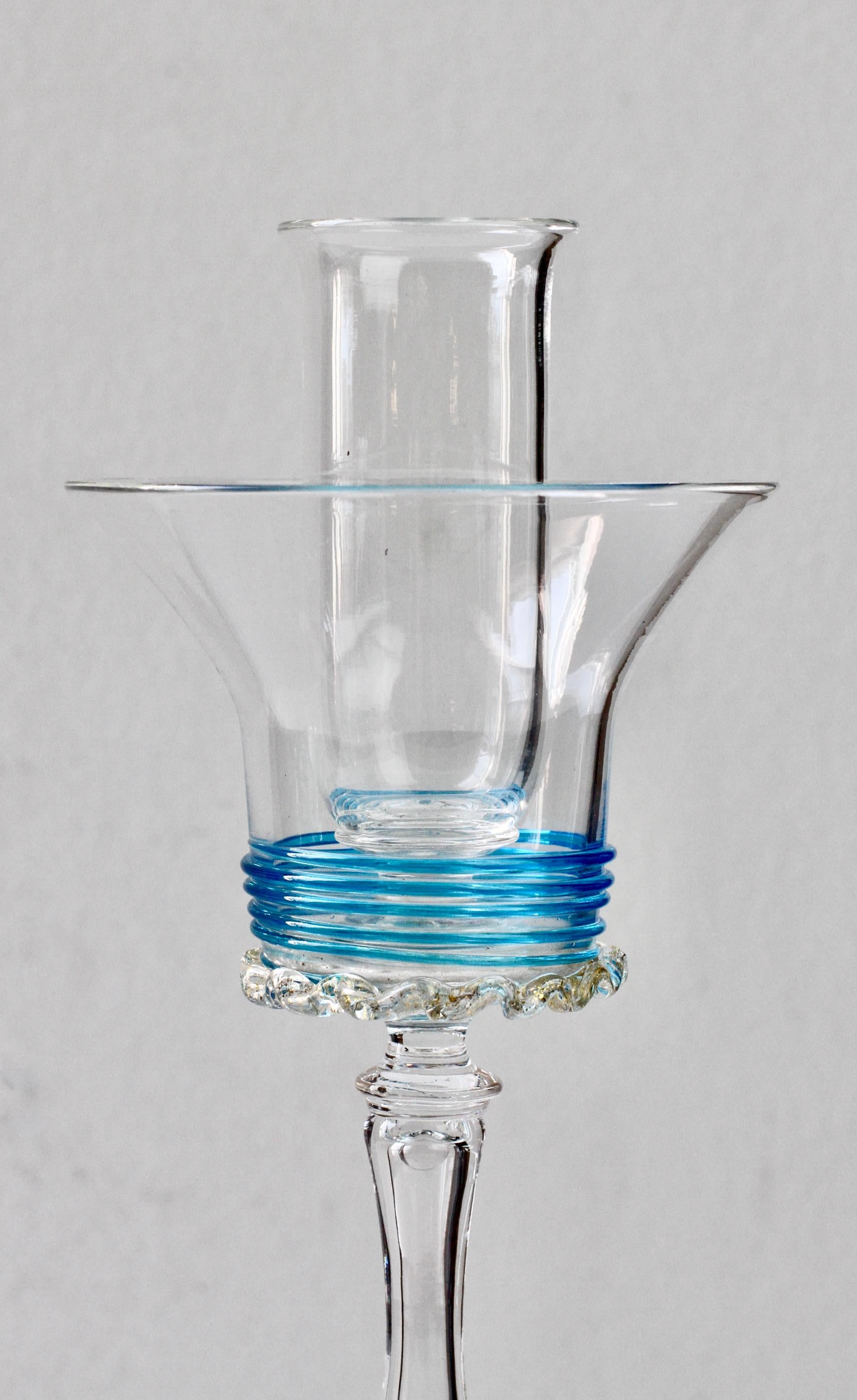 Großes Paar italienisch-venezianischer Murano-Glas-Kerzenhalter aus den 1950er Jahren von Pauly & Co. im Angebot 6