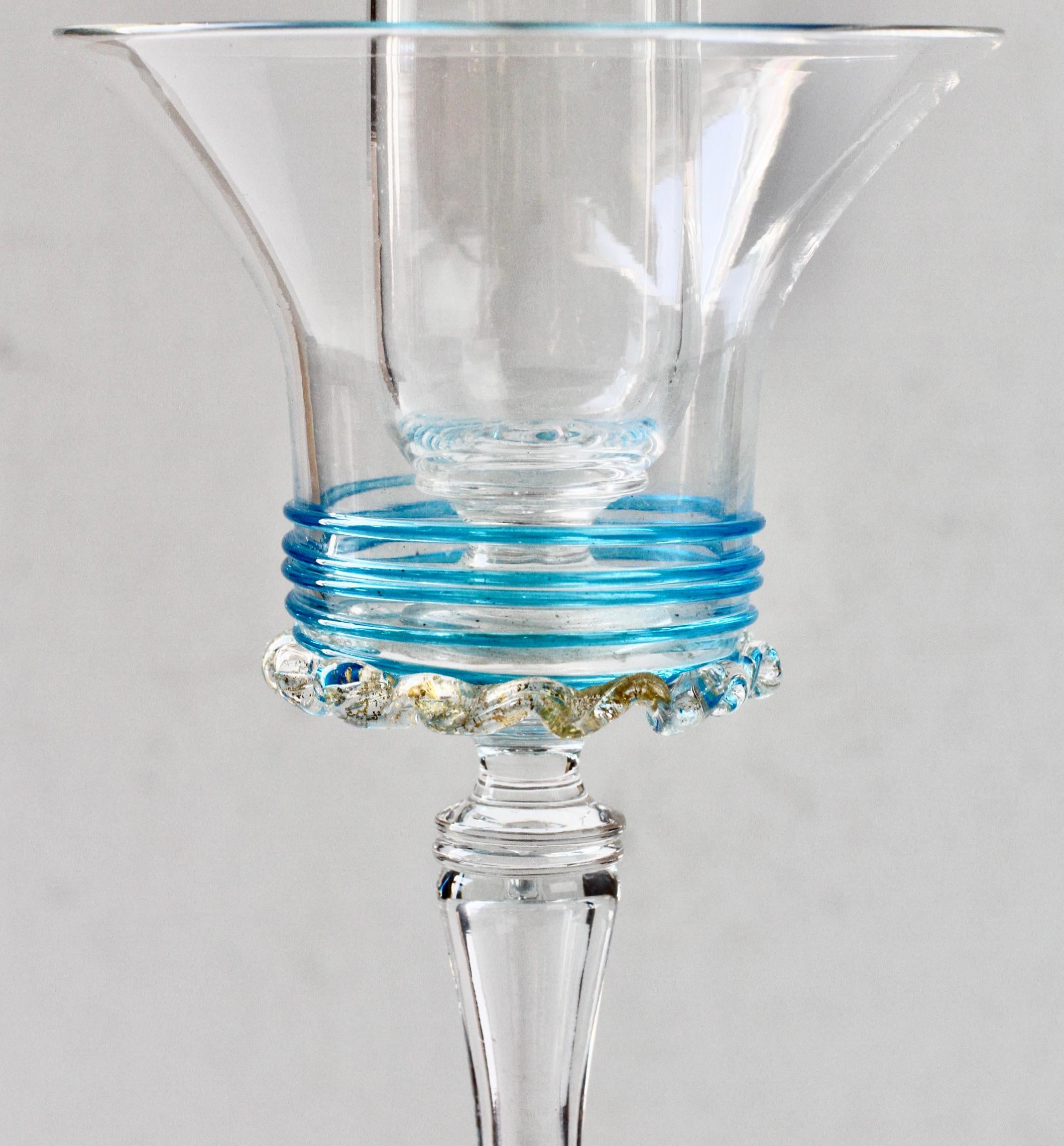 Großes Paar italienisch-venezianischer Murano-Glas-Kerzenhalter aus den 1950er Jahren von Pauly & Co. im Angebot 7