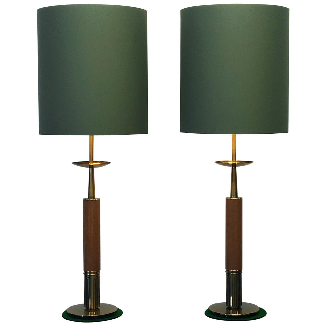 Large Pair of 1960s American Midcentury Table Lamps, the Stiffel Lamp Company