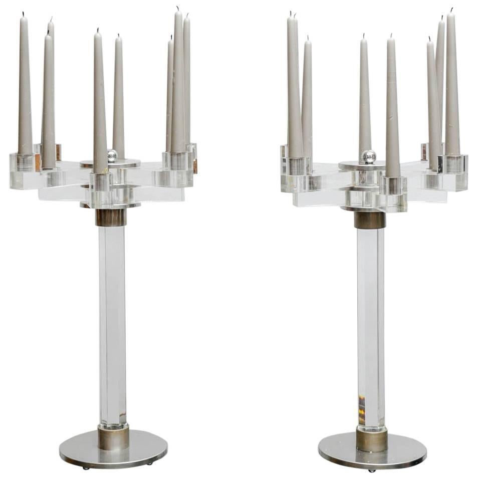 Large Pair of 1960s Candlesticks For Sale