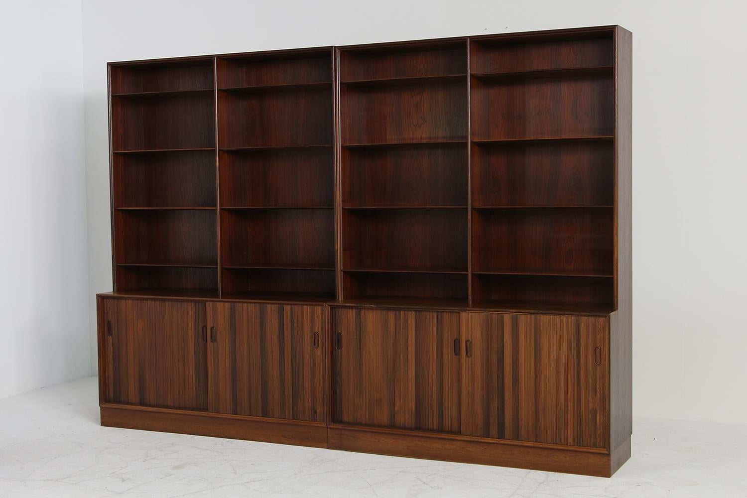 Large Pair of 1960s Sideboards Book Shelves Danish Modern, Cabinet, Highboard 4