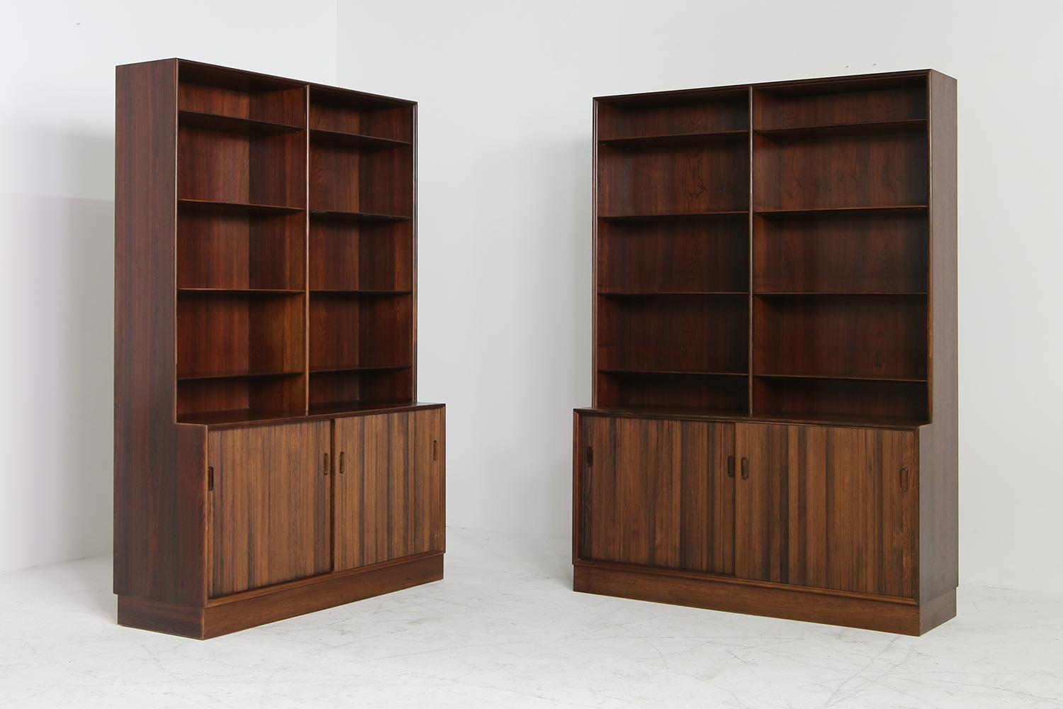 Large Pair of 1960s Sideboards Book Shelves Danish Modern, Cabinet, Highboard 7