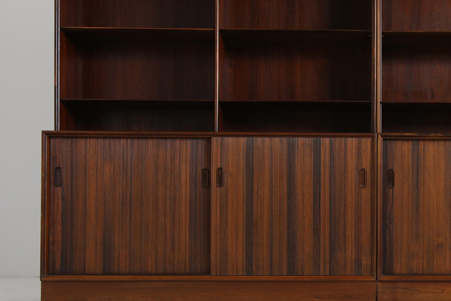 Large Pair of 1960s Sideboards Book Shelves Danish Modern, Cabinet, Highboard In Good Condition In Hamminkeln, DE