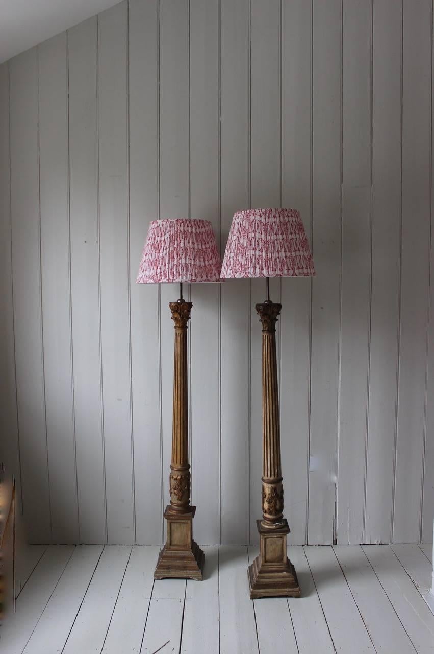 Neoclassical Revival Large Pair of 1960s Spanish Standing Lights