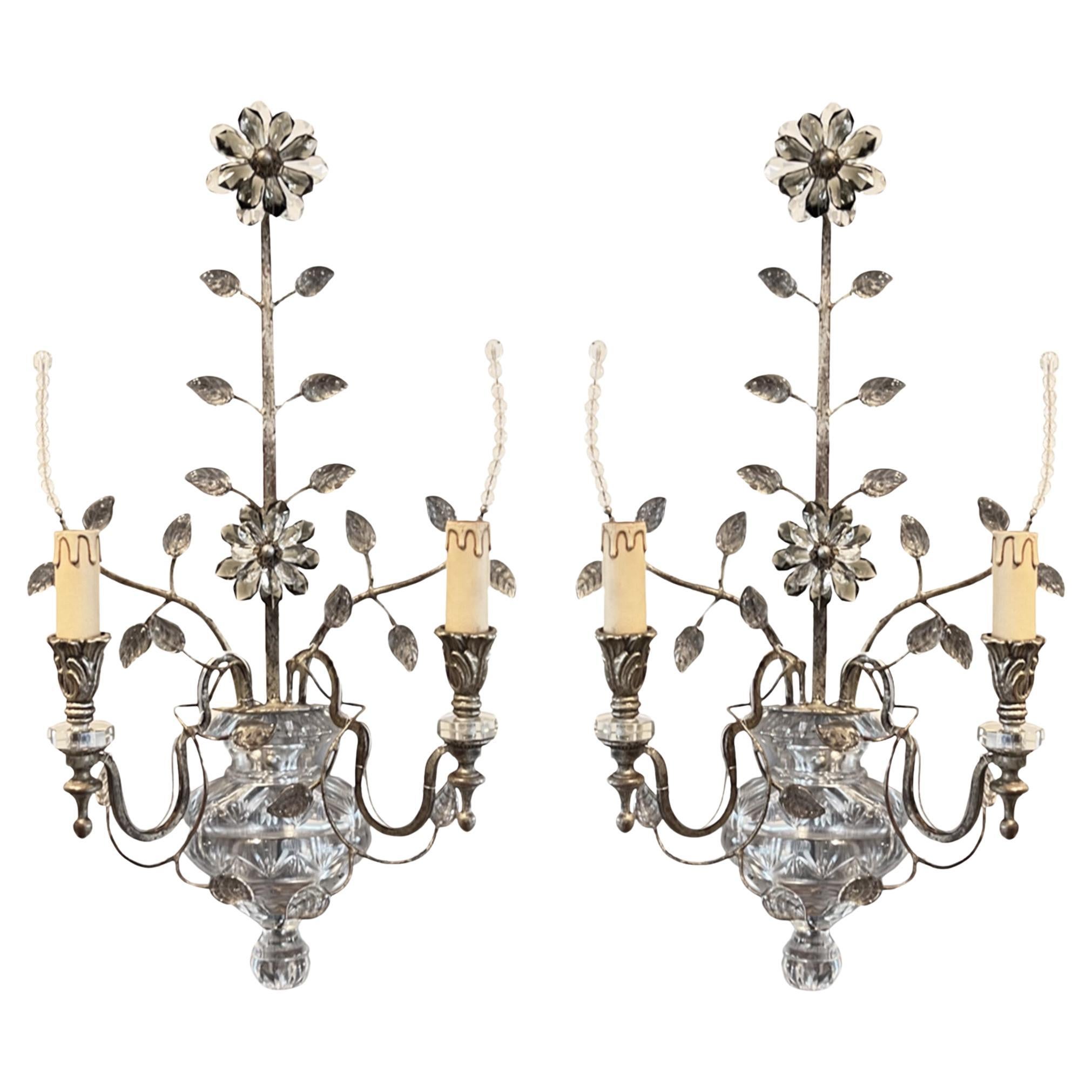 Large Pair of 1970s Banci Firenze Wall Sconces For Sale