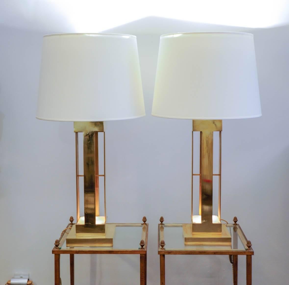 Large Pair of 1970s Lamps For Sale 1