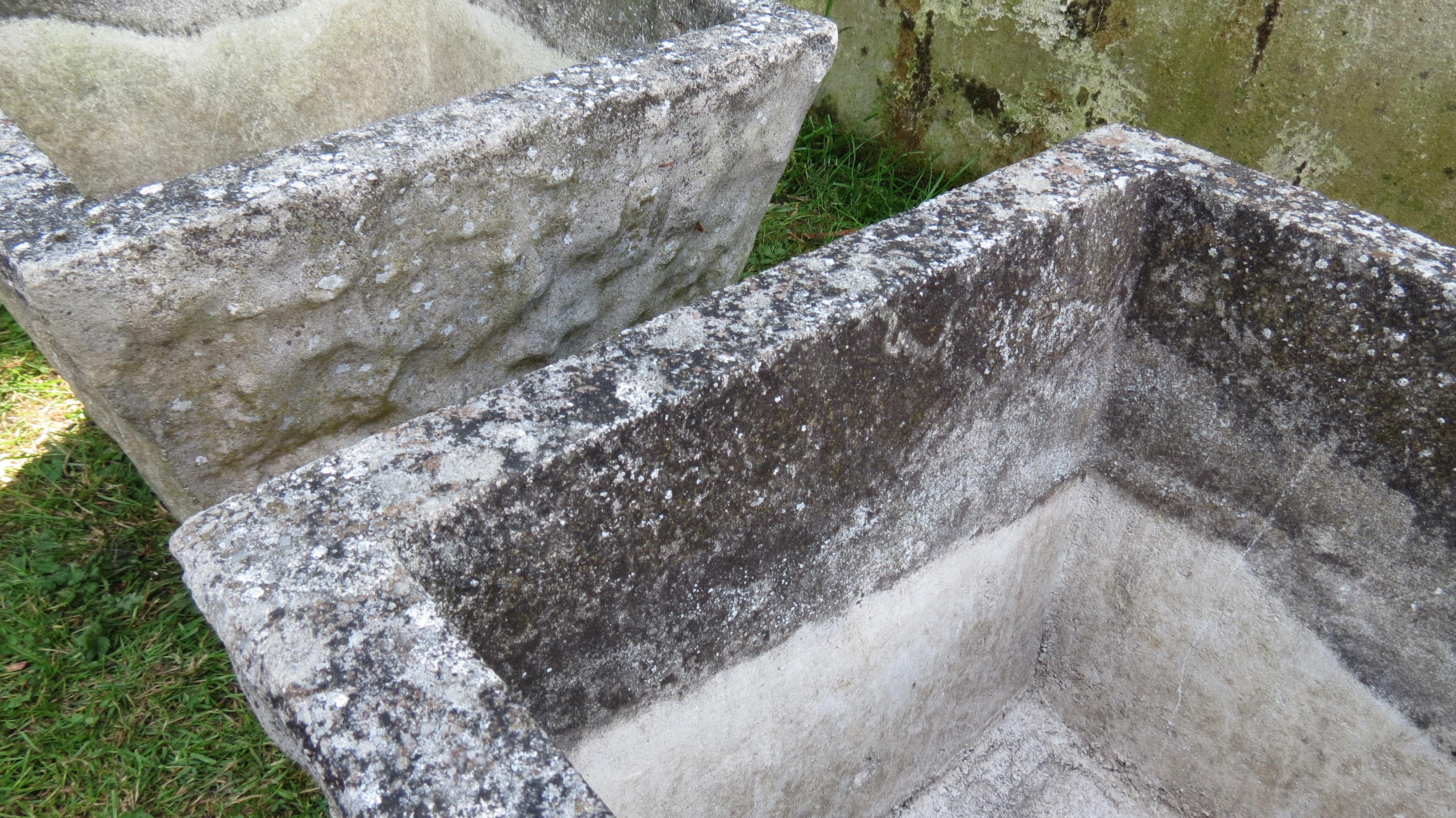 vintage concrete planters
