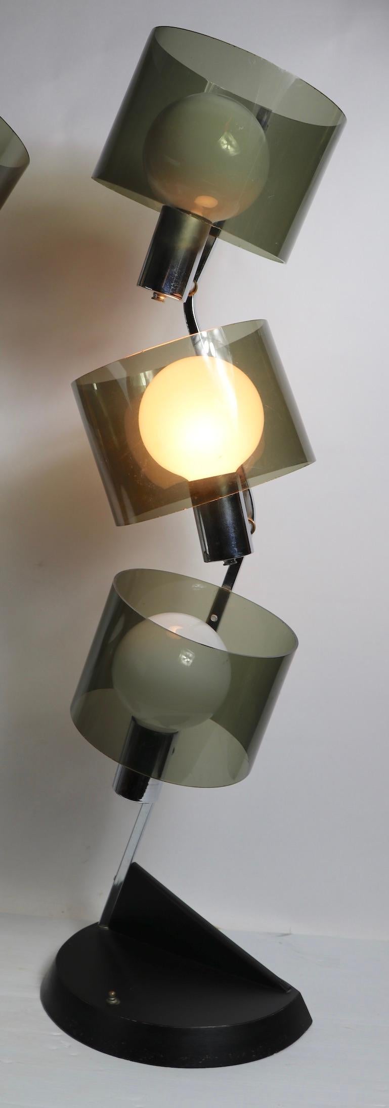 Large Pair of 1970's Table Lamps 4