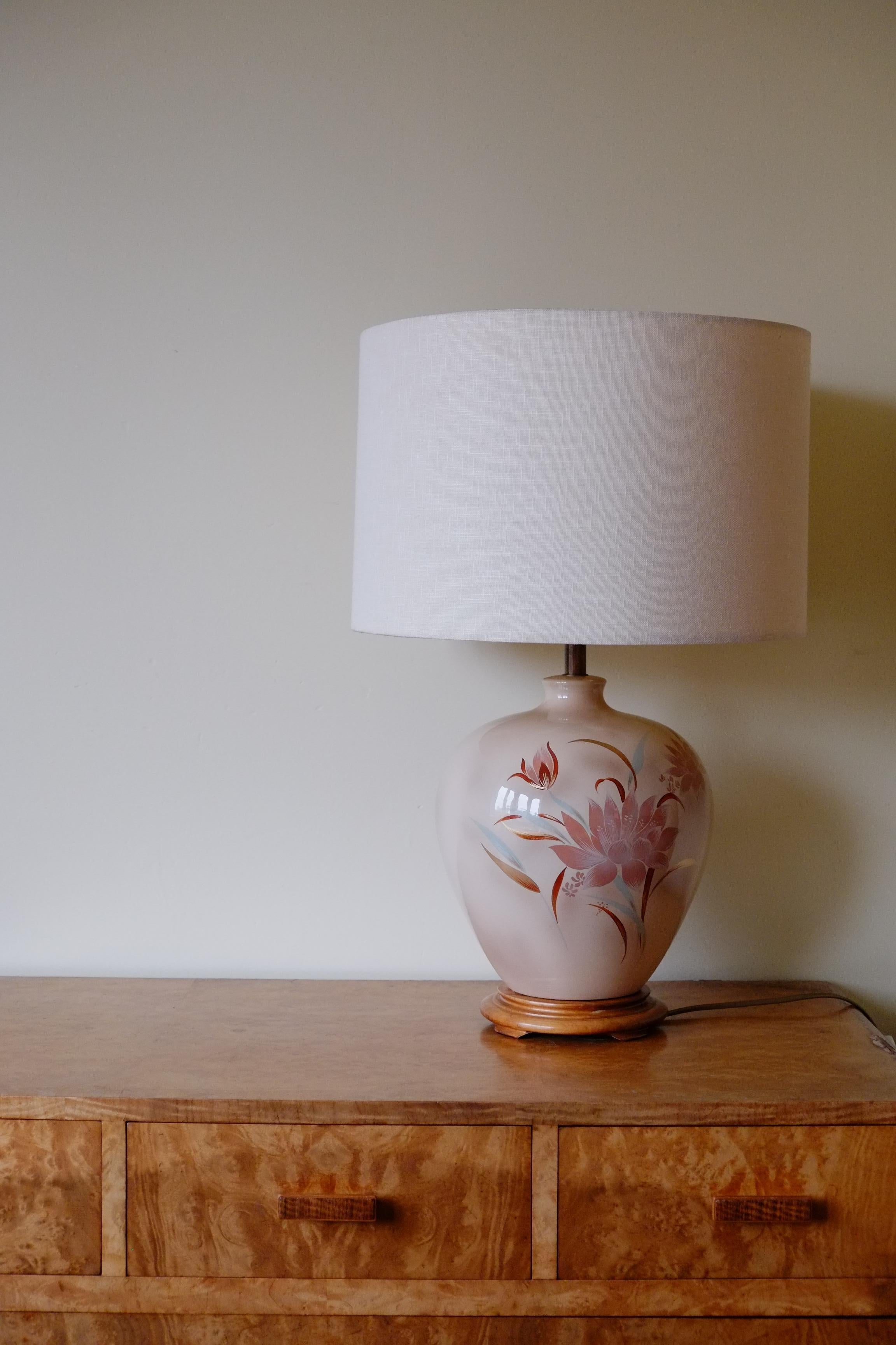 pink ginger jar lamp