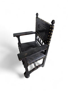 Large Pair of 19th-Century Castilian Armchairs