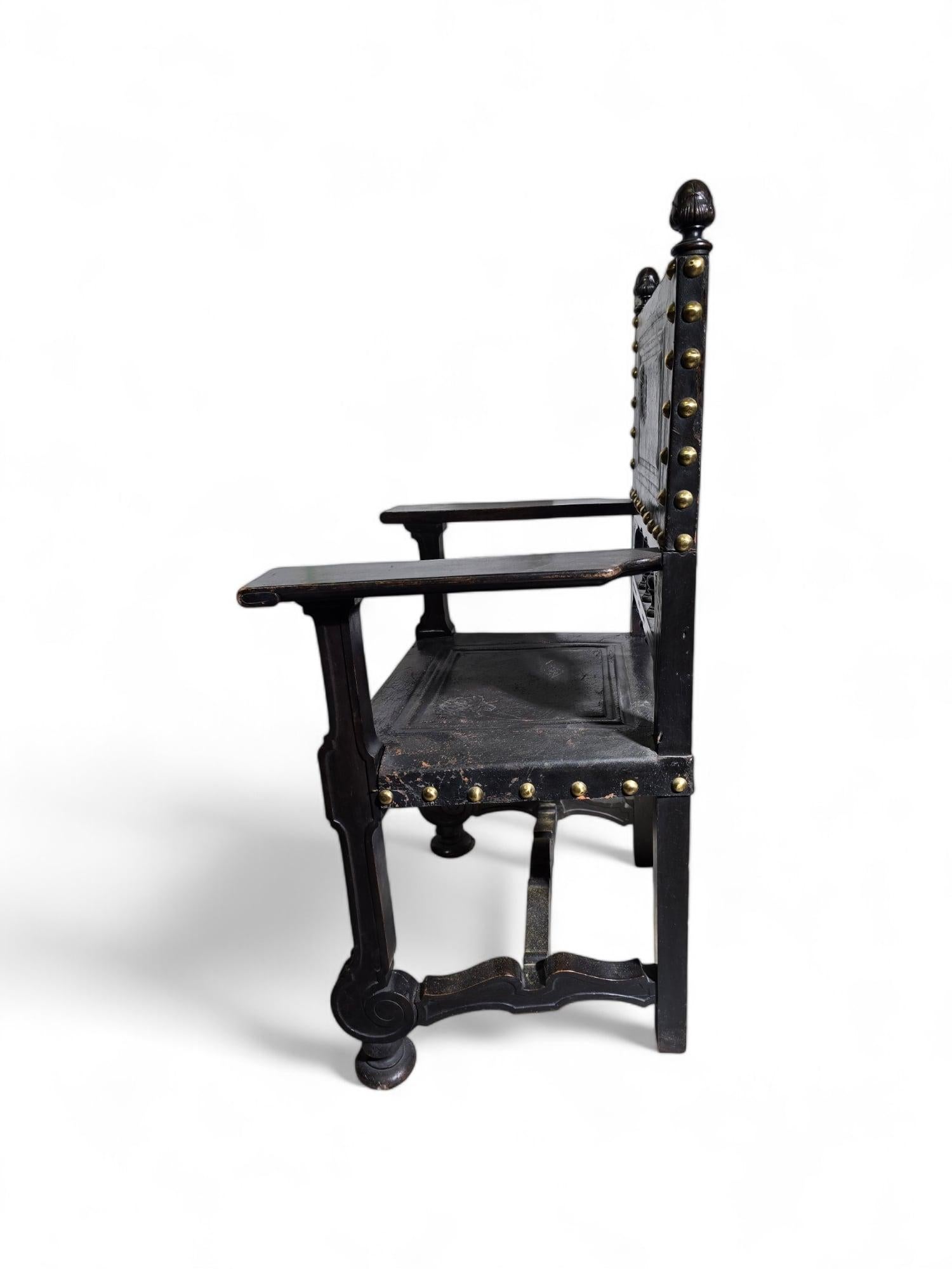 Grande paire de fauteuils castillans du XIXe siècle Bon état - En vente à Madrid, ES