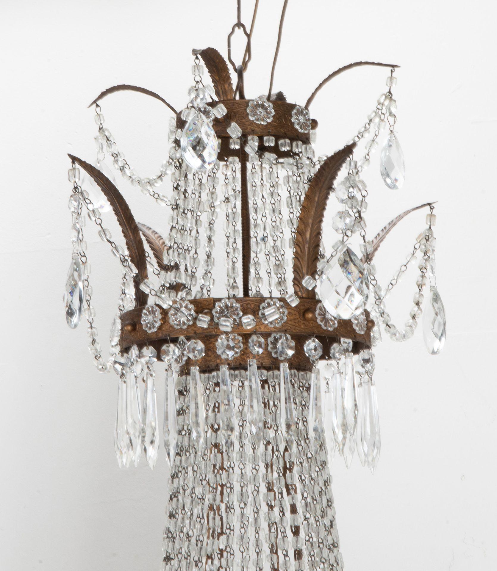 Large Pair of 19th Century Empire Chandeliers (Vergoldet) im Angebot