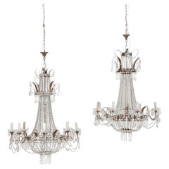 Large Pair of 19th Century Empire Chandeliers