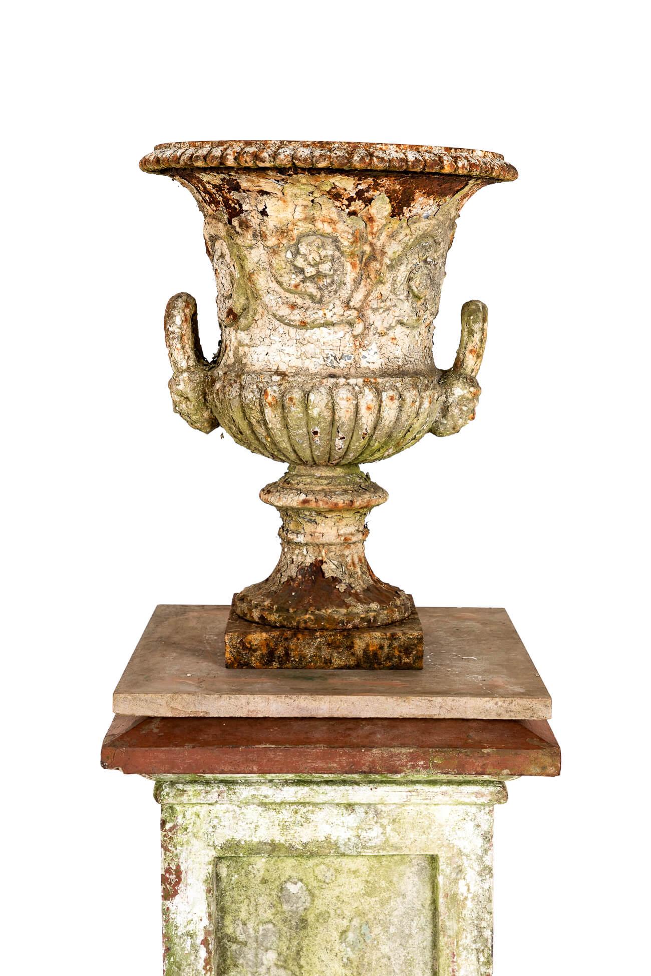 Gran pareja de pedestales ingleses de terracota para jardín del siglo XIX en venta 10
