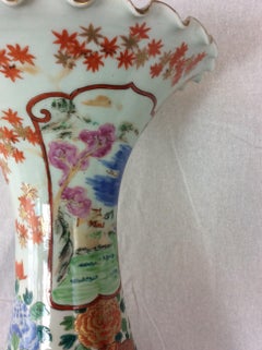 Pair of Large 19th Century Japanese Imari Porcelain Floor Vases, Meiji Period