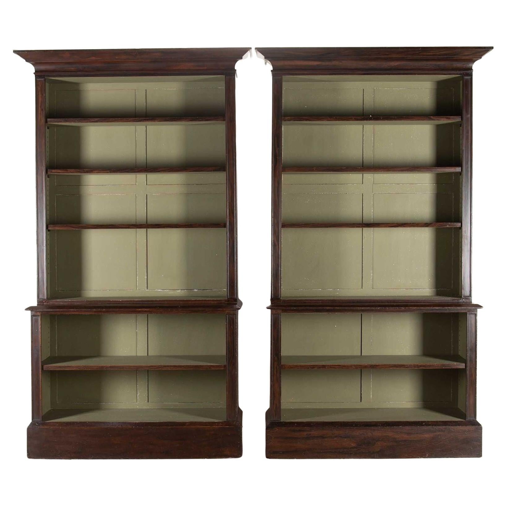 Large Pair of 19th Century Provincial Country House Bookcases