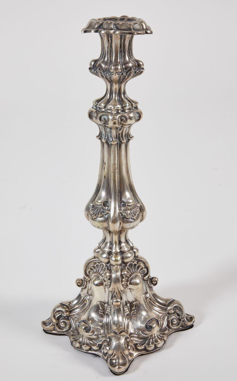 Large Pair of 19th Century Sterling Silver Candlesticks, France 2